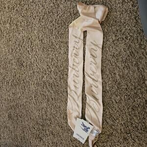 NWT Burberry Water Rose Silk Skinny Scarf